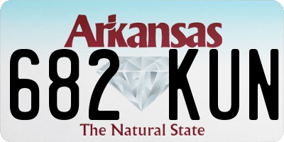 AR license plate 682KUN
