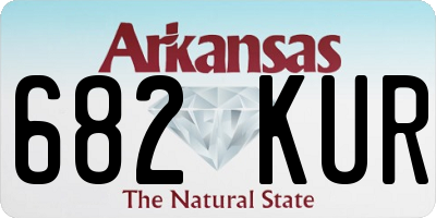 AR license plate 682KUR