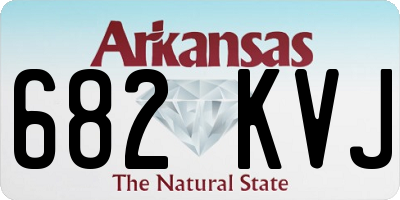 AR license plate 682KVJ