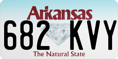 AR license plate 682KVY