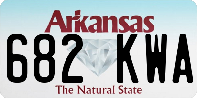 AR license plate 682KWA