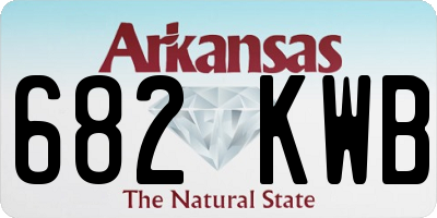 AR license plate 682KWB