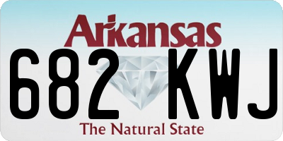 AR license plate 682KWJ