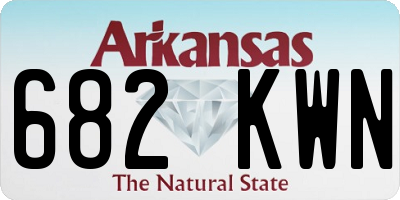 AR license plate 682KWN