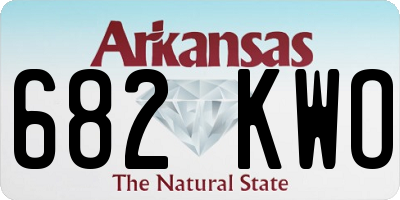 AR license plate 682KWO
