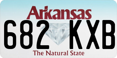 AR license plate 682KXB