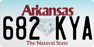 AR license plate 682KYA