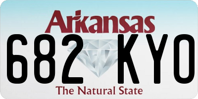 AR license plate 682KYO
