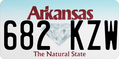 AR license plate 682KZW