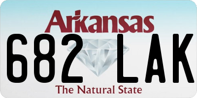 AR license plate 682LAK