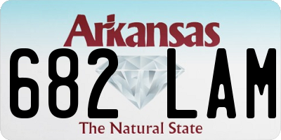 AR license plate 682LAM