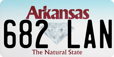 AR license plate 682LAN