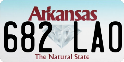 AR license plate 682LAO