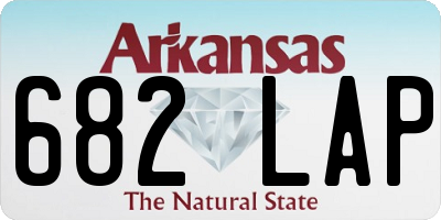 AR license plate 682LAP