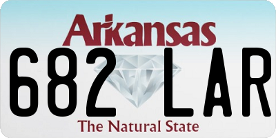 AR license plate 682LAR