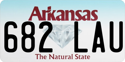 AR license plate 682LAU