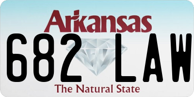 AR license plate 682LAW