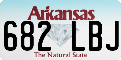 AR license plate 682LBJ