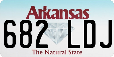 AR license plate 682LDJ