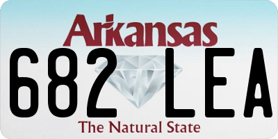 AR license plate 682LEA