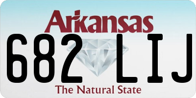 AR license plate 682LIJ