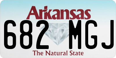 AR license plate 682MGJ
