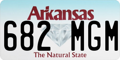 AR license plate 682MGM