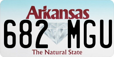AR license plate 682MGU