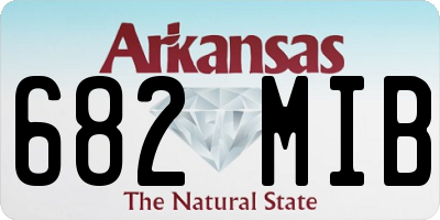 AR license plate 682MIB