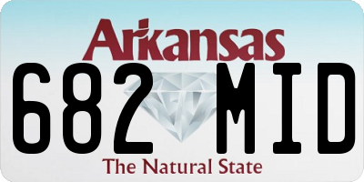 AR license plate 682MID