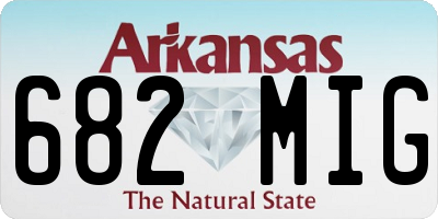 AR license plate 682MIG