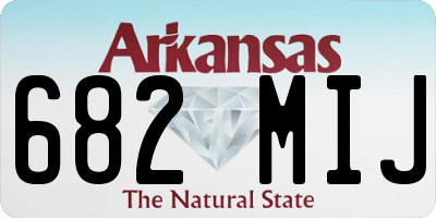 AR license plate 682MIJ