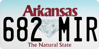 AR license plate 682MIR