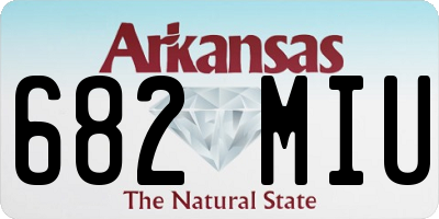 AR license plate 682MIU