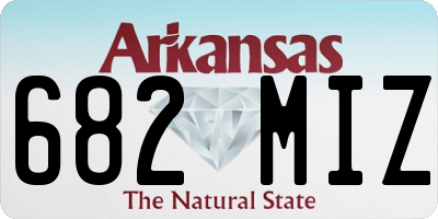 AR license plate 682MIZ