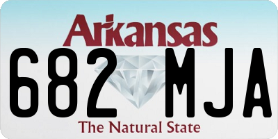 AR license plate 682MJA
