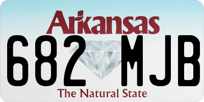 AR license plate 682MJB
