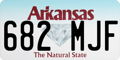 AR license plate 682MJF
