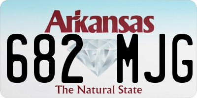 AR license plate 682MJG