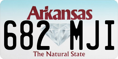 AR license plate 682MJI
