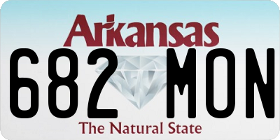 AR license plate 682MON