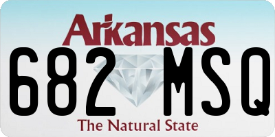 AR license plate 682MSQ