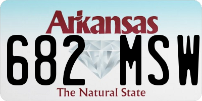 AR license plate 682MSW
