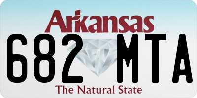 AR license plate 682MTA