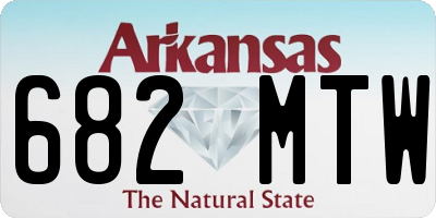 AR license plate 682MTW