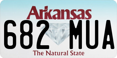 AR license plate 682MUA
