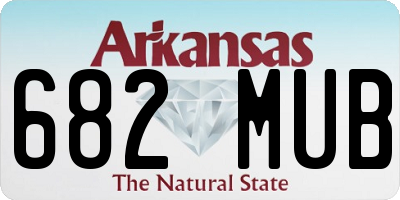 AR license plate 682MUB