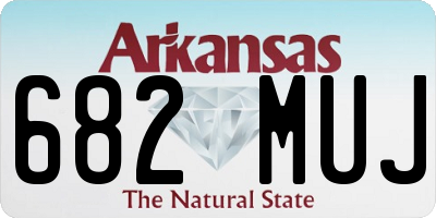 AR license plate 682MUJ