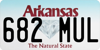 AR license plate 682MUL