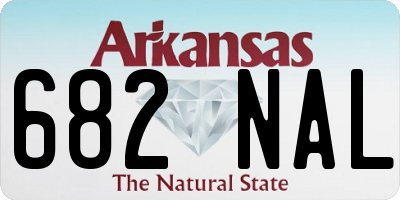 AR license plate 682NAL
